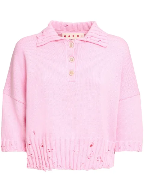 Marni knitted polo top