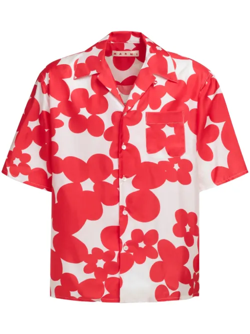 Marni chemise à fleurs - Rouge - Marni - Modalova
