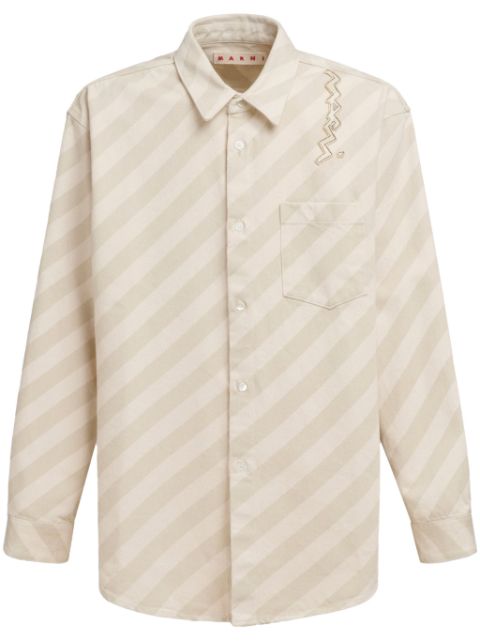 Marni striped buttoned shirt Men