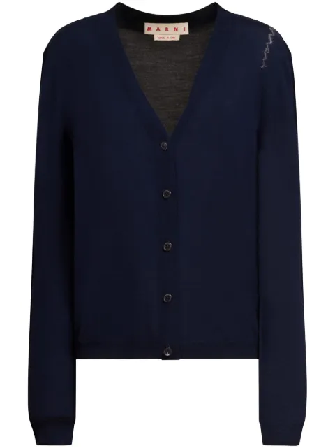 Marni logo-embroidered cardigan