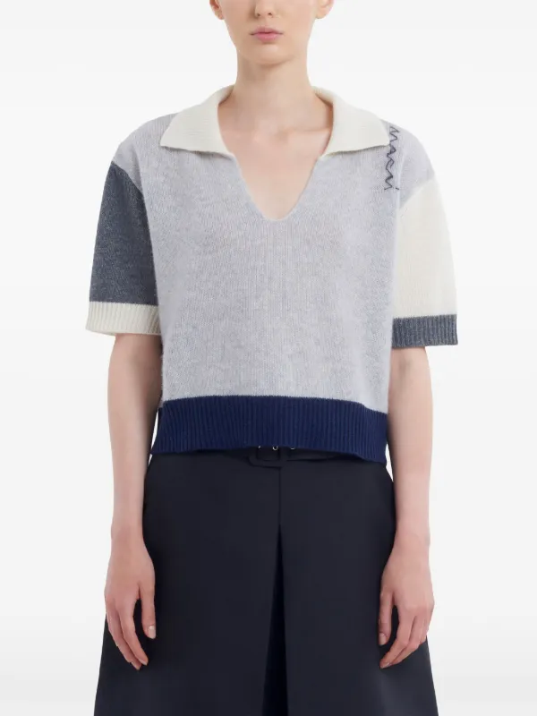 マルニ　クリーム色 Vネック 半袖シャツ S/S SHIRT | MARNI(マルニ) / トップス 半袖シャツ (メンズ)の