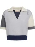 Marni v-neck ribbed t-shirt - Grey