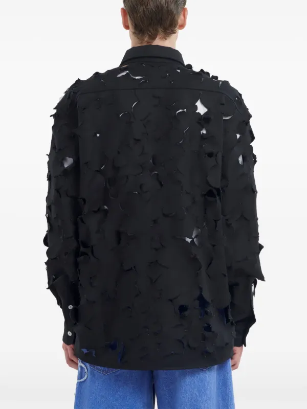 美品✨️MARNI ツートーンデニムシャツ カットオフビッグシルエット 24AW 美品✨️MARNI ツートーンデニムシャツ カットオフビッグ