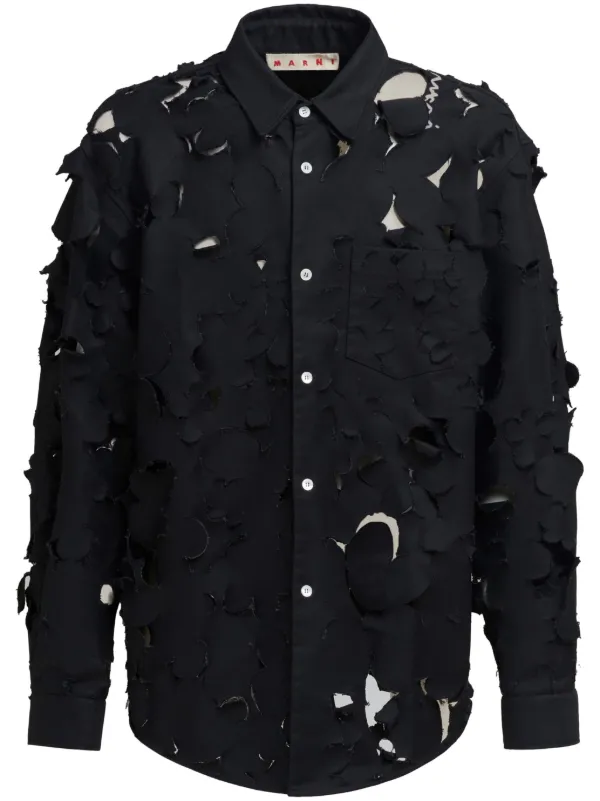 Marni カットアウト シャツ | ブラック | FARFETCH JP