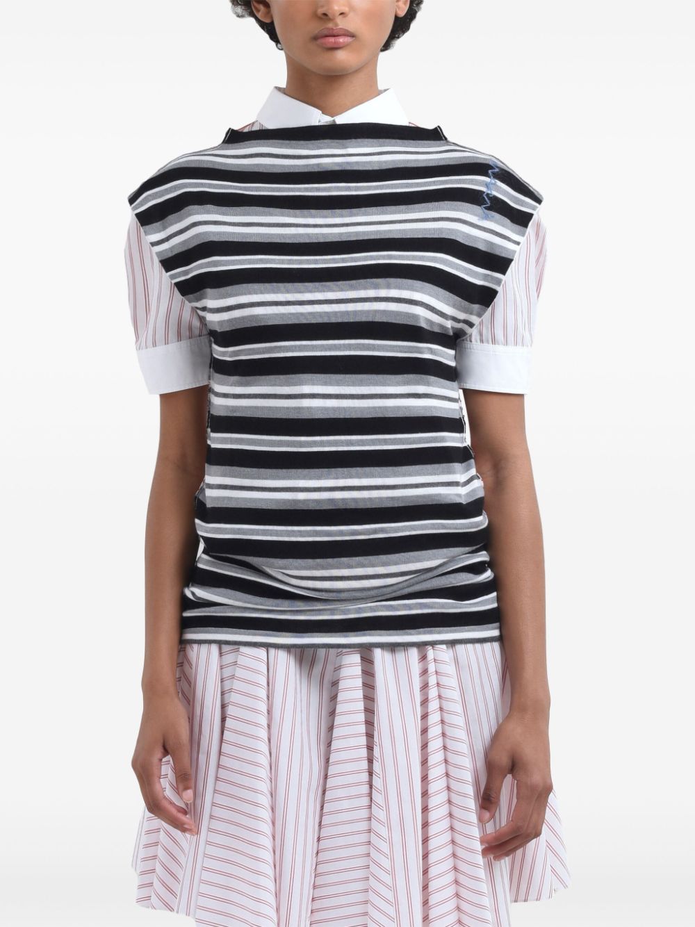 Marni Top met colourblocking - Zwart