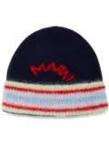 Marni logo beanie - Blue