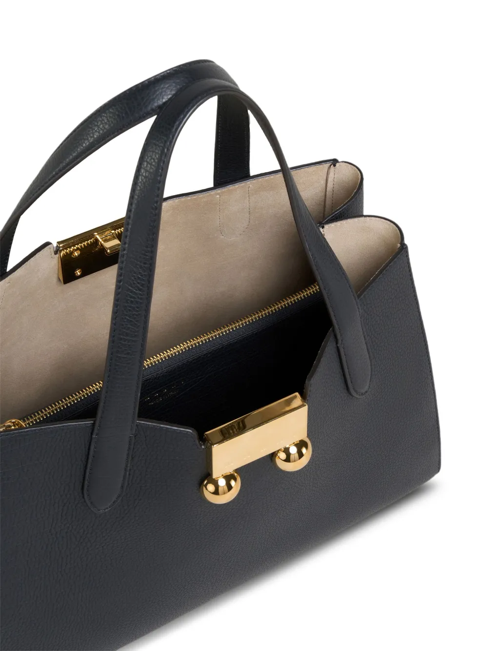 Shop Marni Trunkaroo Tote Bag In Black