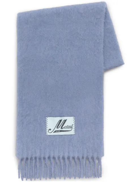 Marni logo-appliqué scarf