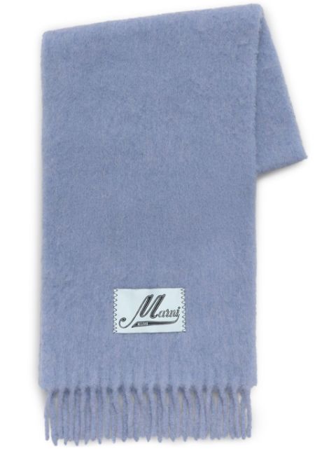 Marni logo-applique scarf Men