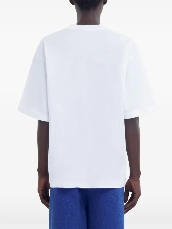 Marni logo-embroidered T-shirt | White | FARFETCH