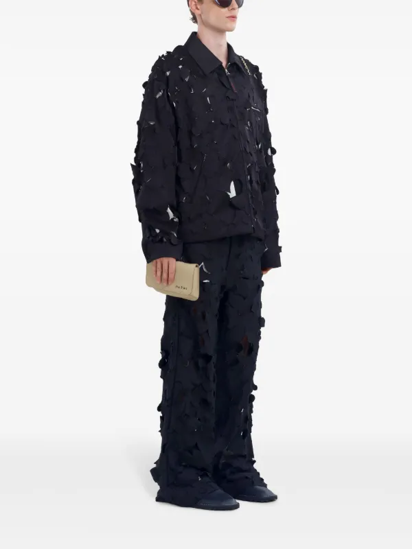 Marni サテン ボンバージャケット | ブルー | FARFETCH JP