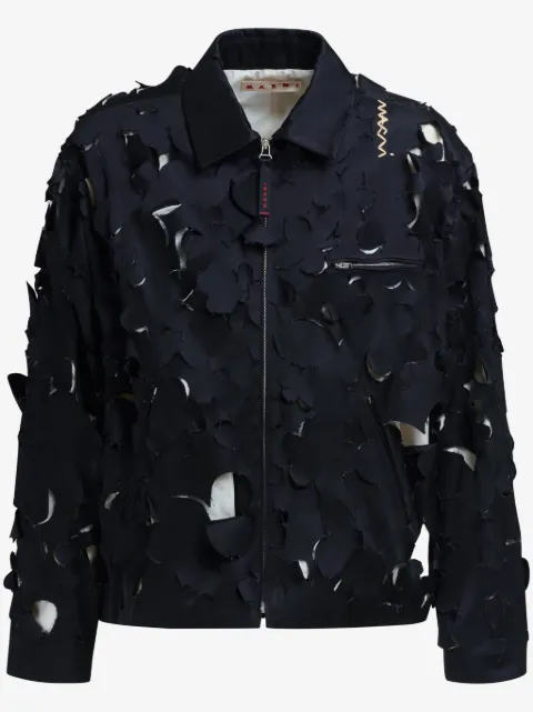 Marni chamarra bomber con aberturas