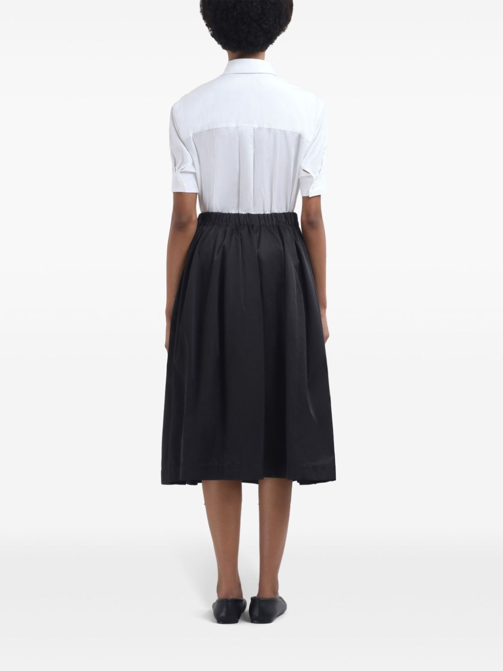 Marni logo-embroidered midi skirt Women