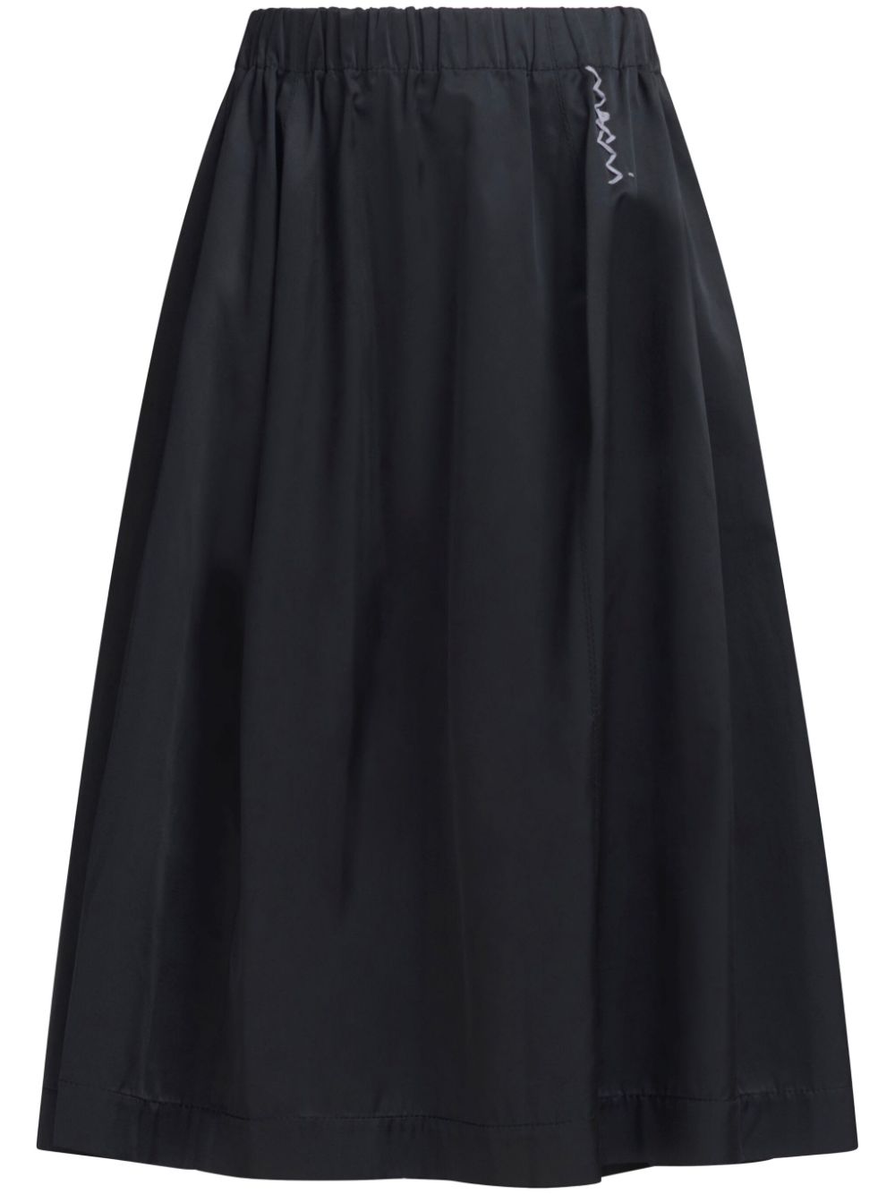 Marni logo-embroidered midi skirt Women