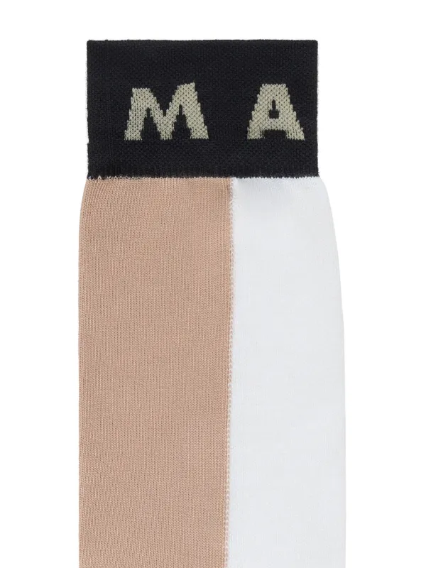 Marni intarsia-knit Logo Socks | White | FARFETCH