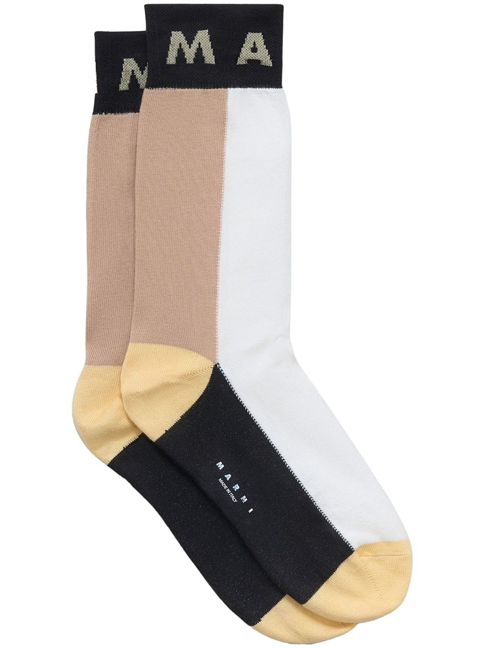 intarsia-knit logo socks