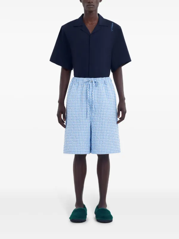 【関税&送料込】Marni Bermuda Shorts With Stripe Pattern Marni crochet-knit Striped Shorts | Orange | FARFETCH
