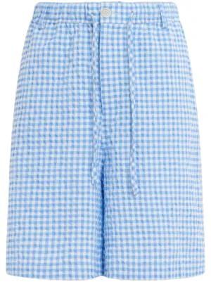 Prada チェック シルクショートパンツ | レッド | FARFETCH JP