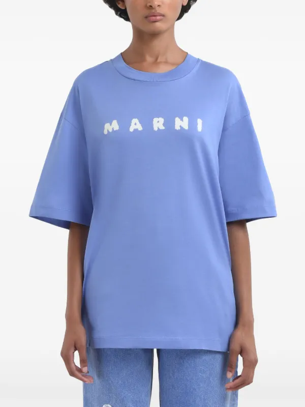 ★関税込★MARNI★Logo Blue Cotton T-shirt★Tシャツ★正規品★ 26816397_56699289_600.jpg