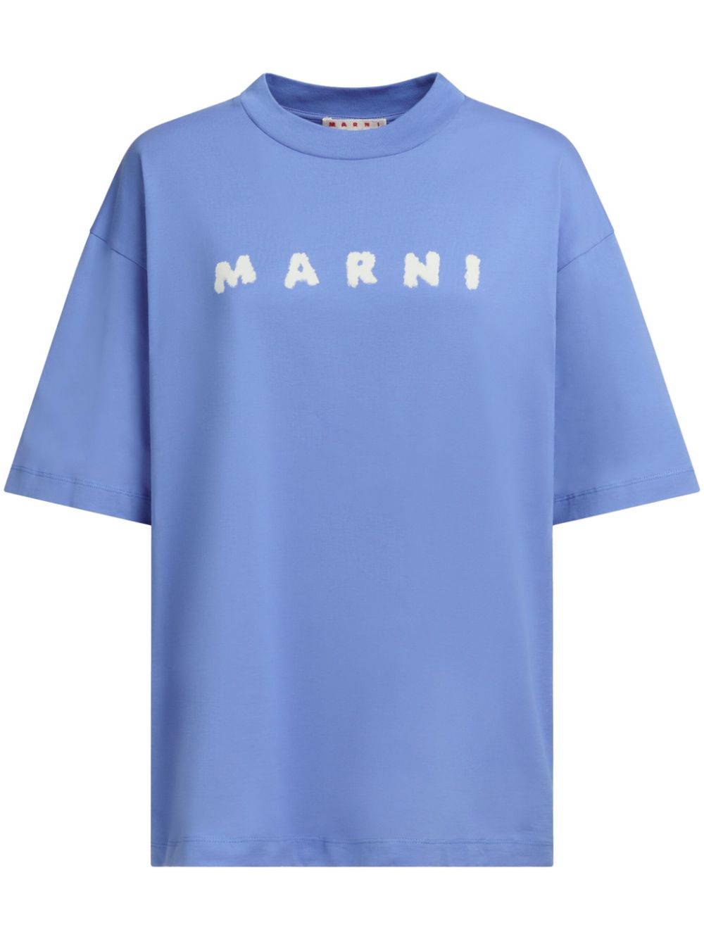 Marni logo-print cotton T-shirt - Blue