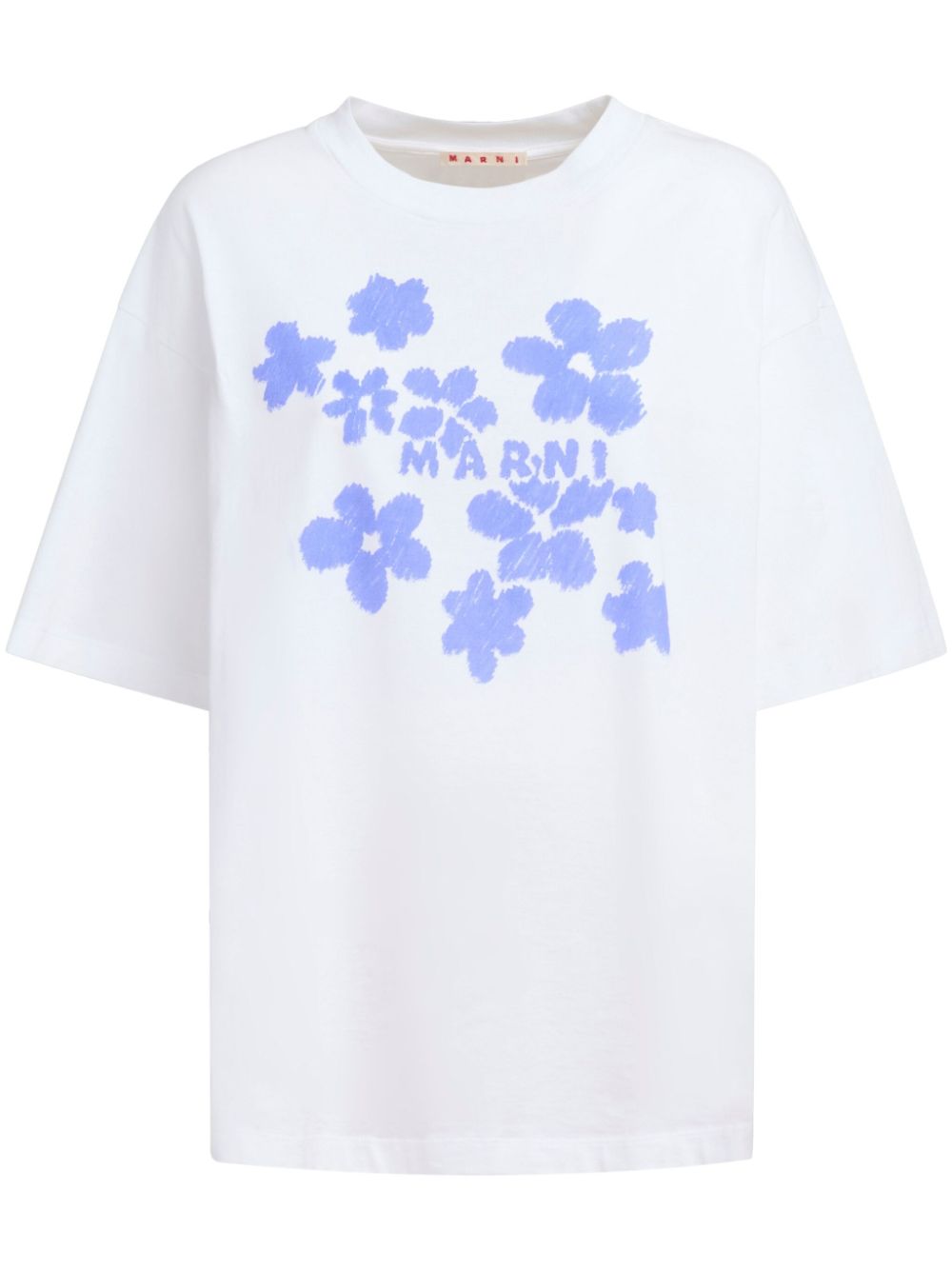 Marni floral-print T-shirt - White