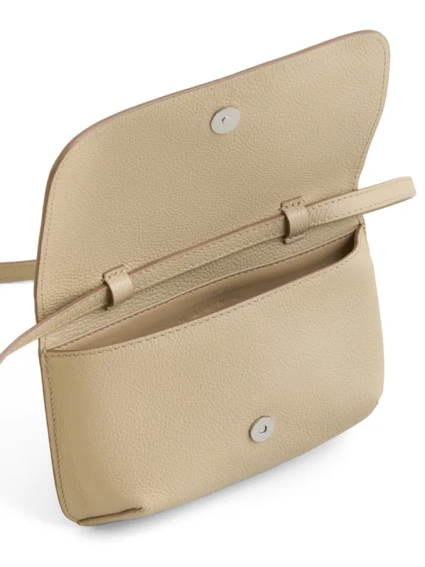 Marni レザー ショルダーバッグ | ニュートラル | FARFETCH JP