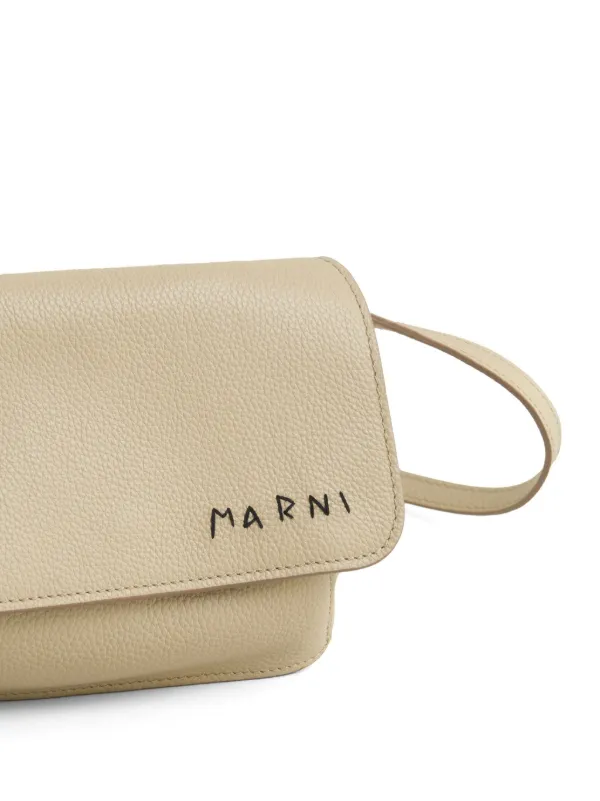 Marni レザー ショルダーバッグ | ニュートラル | FARFETCH JP