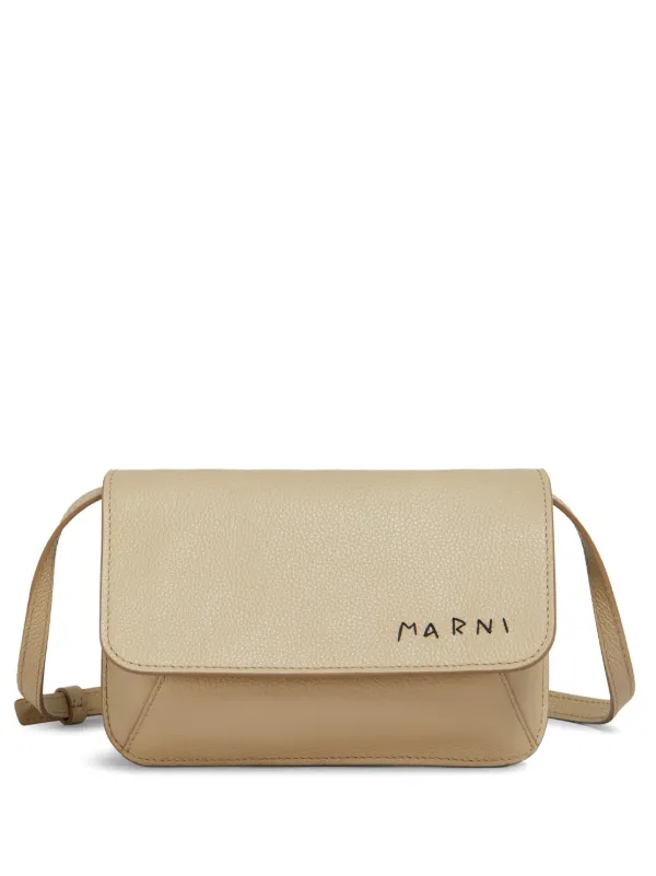 Marni レザー ショルダーバッグ | ニュートラル | FARFETCH JP