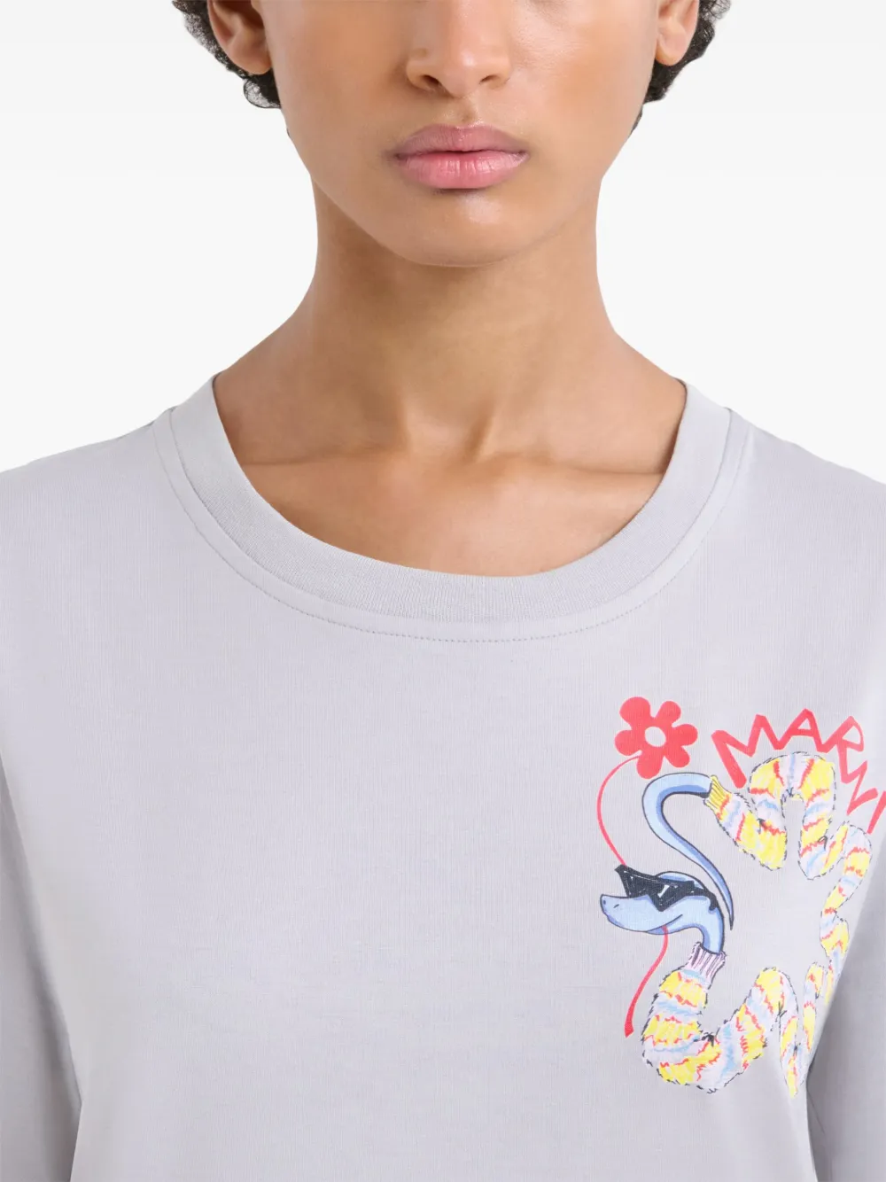 Marni T-shirt met ronde hals Wit