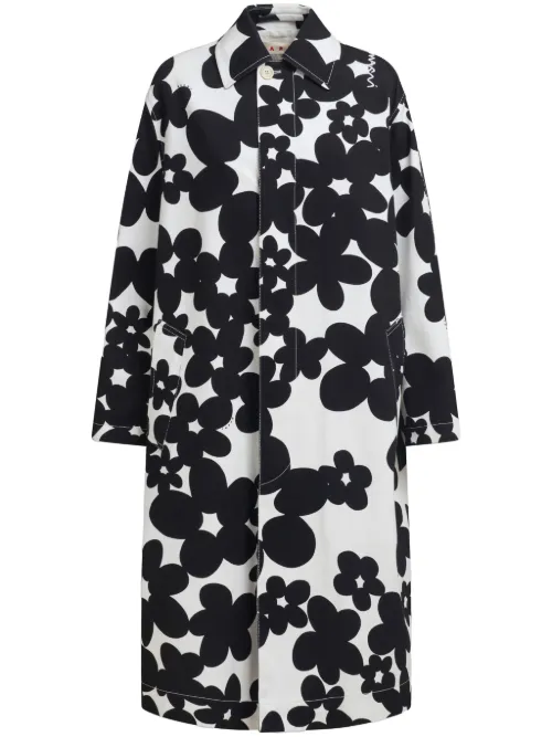 Marni manteau à fleurs - Noir - Marni - Modalova