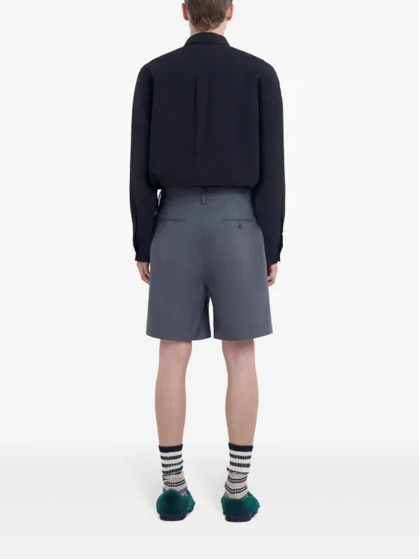 Marni virgin-wool Tailored Shorts | Grey | FARFETCH
