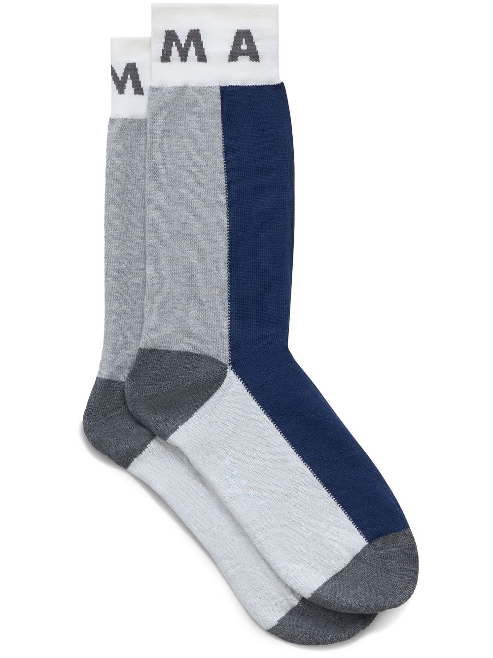 intarsia-knit logo socks