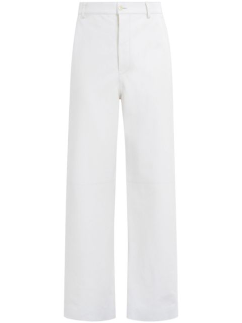 Marni leather straight-leg trousers Men