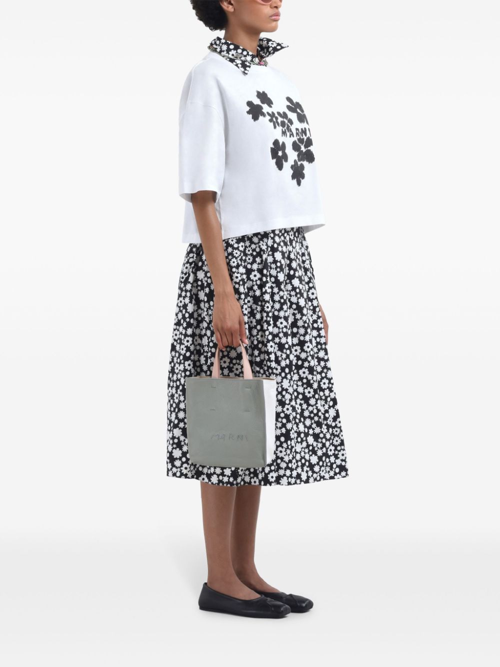 Marni floral-print T-shirt - Wit