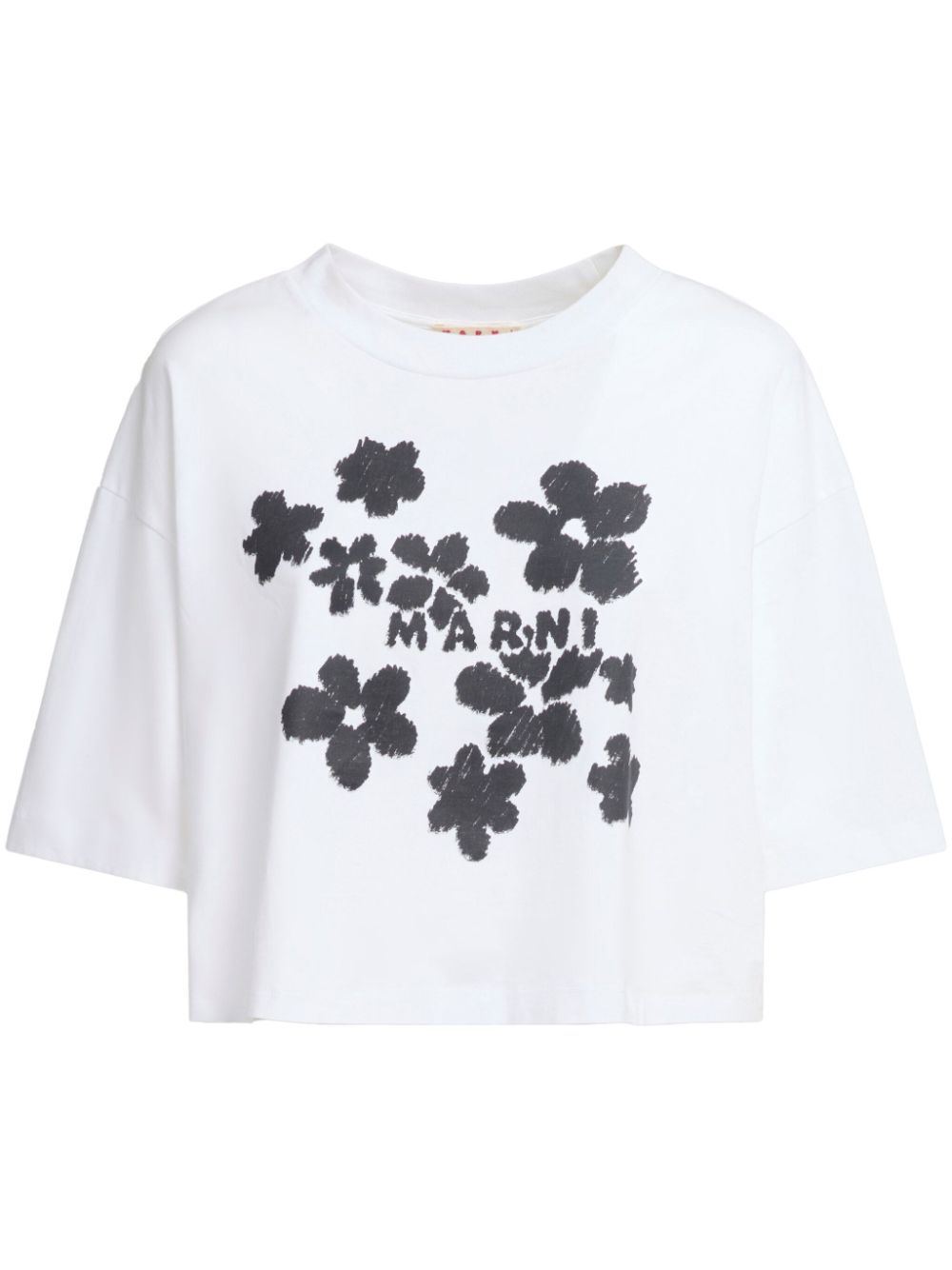 Marni floral-print T-shirt - White