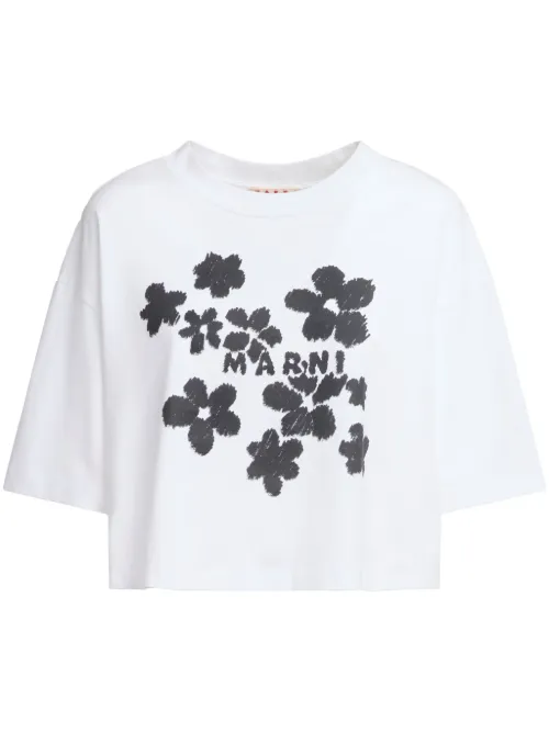 Marni t-shirt à fleurs - Blanc - Marni - Modalova