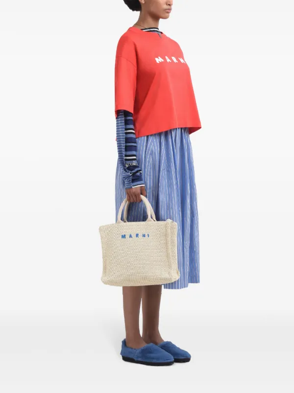 Marni クロップド Tシャツ | レッド | FARFETCH JP