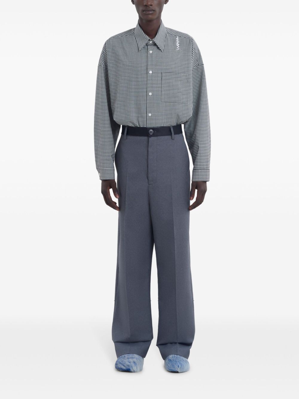 Marni contrasting waistband trousers Men