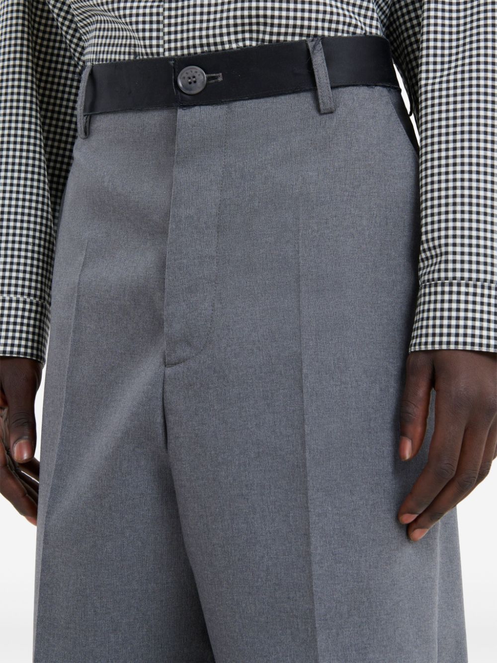 Marni contrasting waistband trousers Men