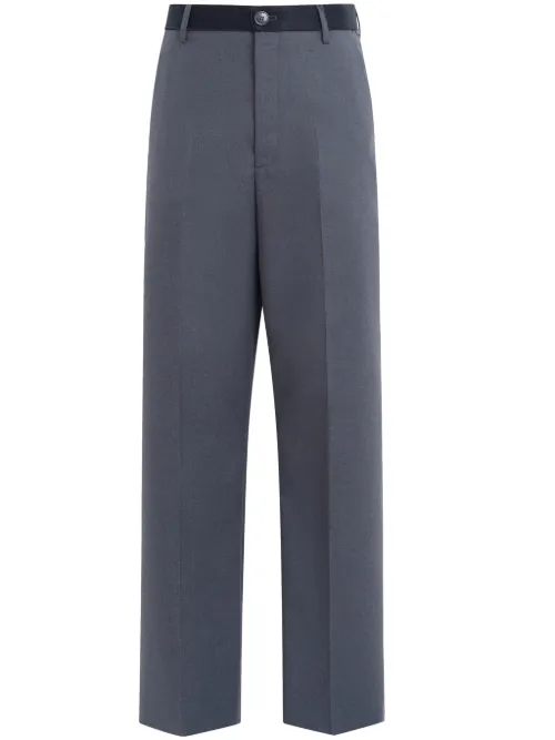 Pantalon droit à taille contrastante - Marni - Modalova