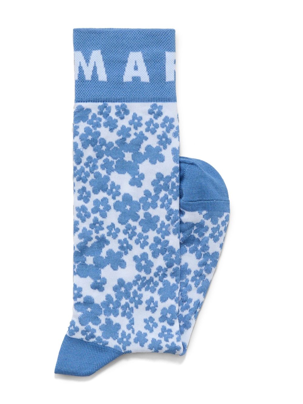 Marni intarsia-knit logo socks - Blue