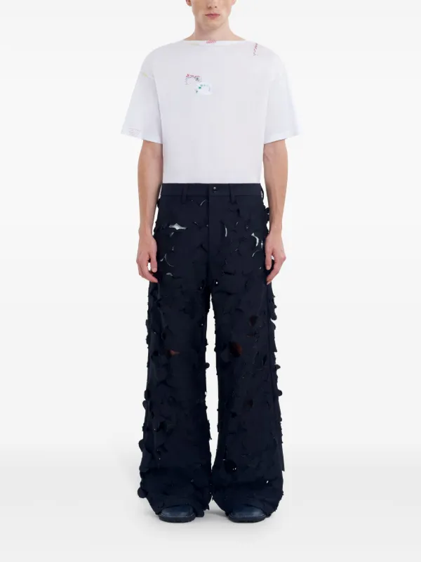 MARNI ブーツカットパンツ　ブラック Marni カットアウト パンツ | ブラック | FARFETCH JP