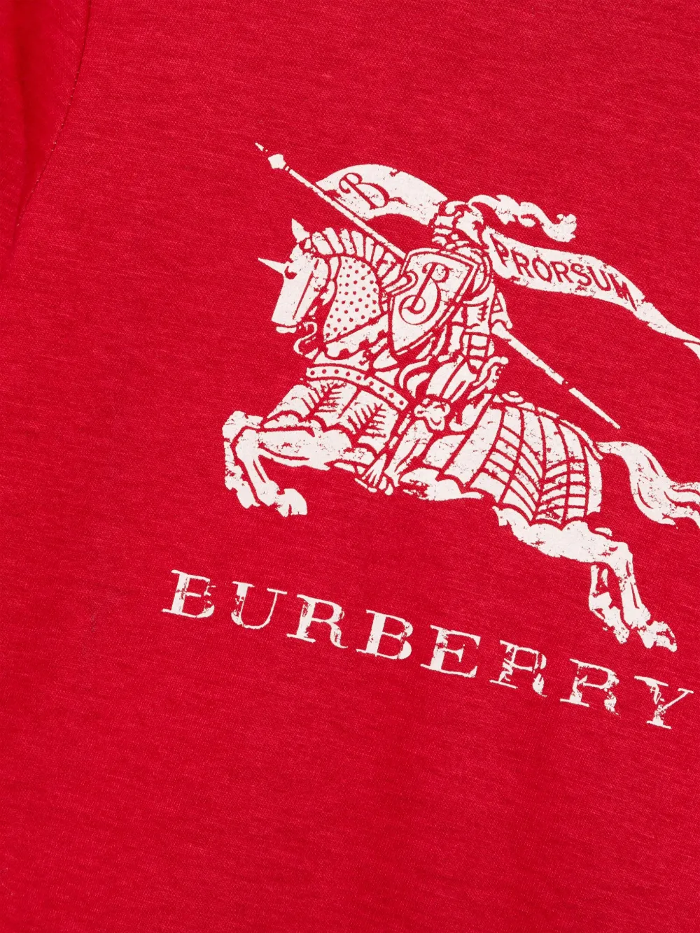 Burberry Kids T-shirt met logoprint Rood