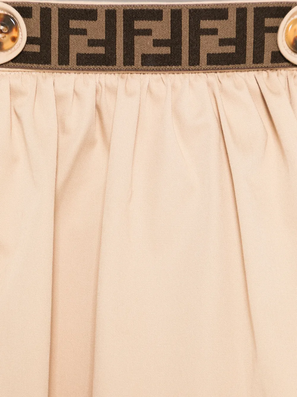 Fendi Kids Rok met logoband Beige