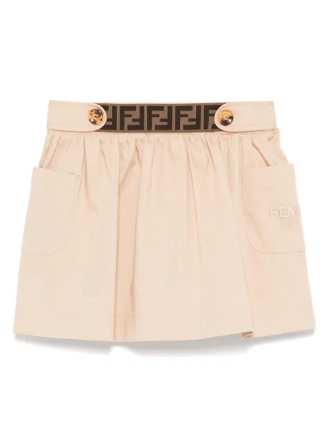 Fendi Kids falda con logo en la pretina