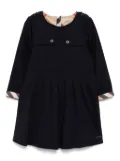 Burberry Kids crew neck dress - Blue