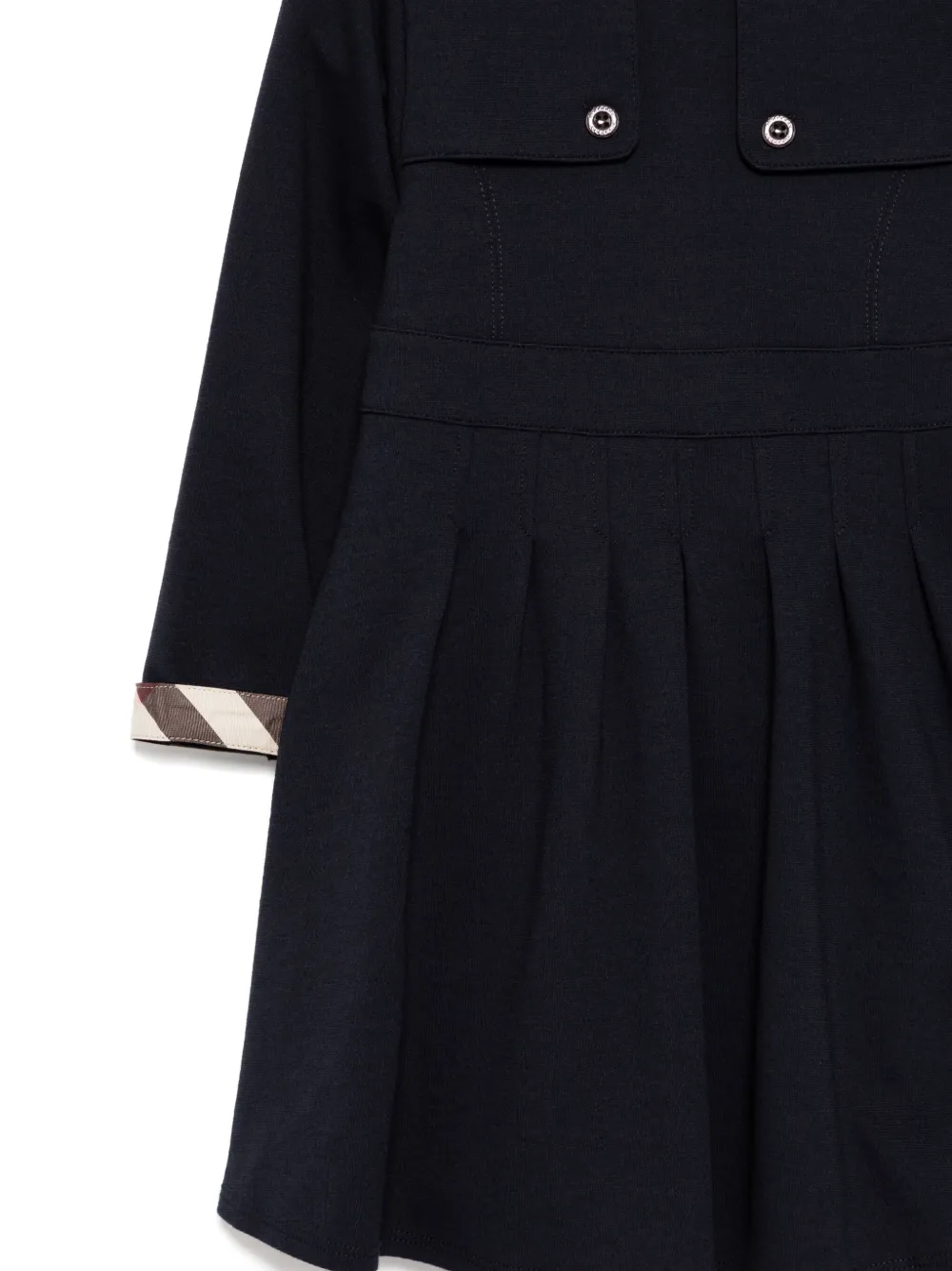 Burberry Kids Jurk met ronde hals Blauw