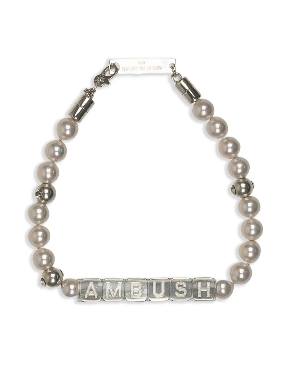 AMBUSH pulsera Pearl Letterblock | plateado | Image 1