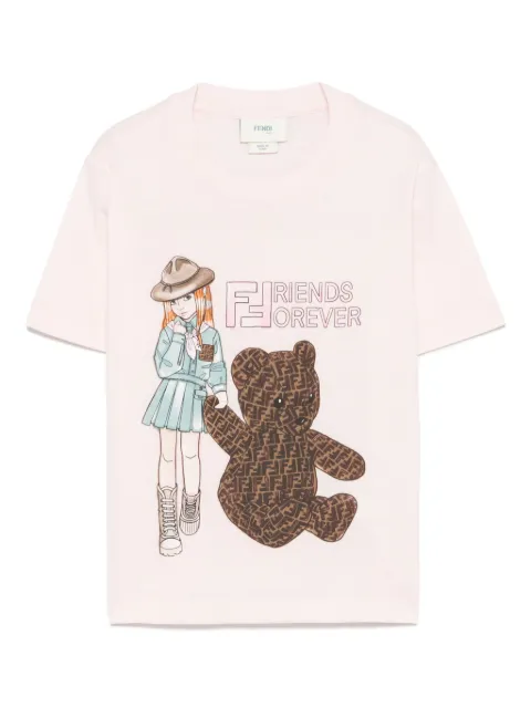 Fendi Kids illustration-print T-shirt