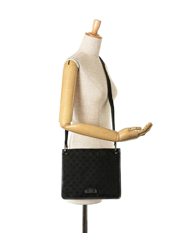 Gucci Pre Owned 2000 2015 GG Canvas Crossbody Bag Black FARFETCH CA